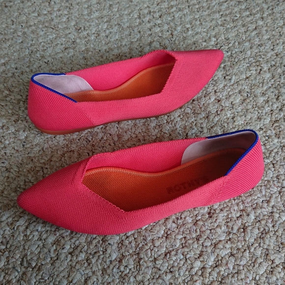 Rothy's the point coral pink flat size 7.5 - Picture 5 of 13